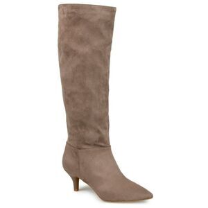 Bella Vita Women's Corinne Suede Inside Zip Wide Calf Tall Boots